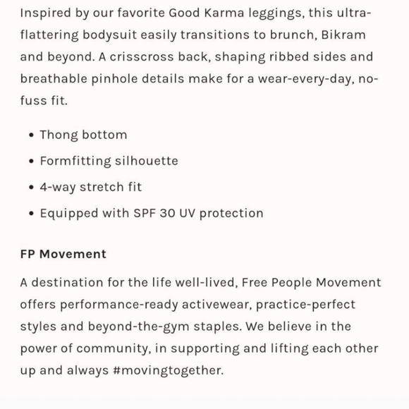 🤩New without tags free people washed black good karma bodysuit size M/L - Picture 9 of 9